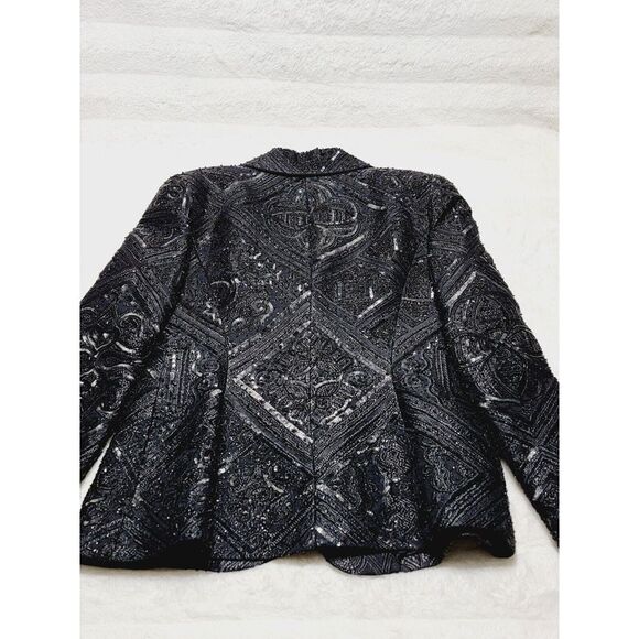Vintage DeWilde Koos New York Sequin & Seed Bead Jacket Women's Size 14 - Picture 12 of 12